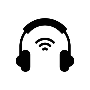 Şeffaf bir arkaplan üzerinde kulaklık vektör çizimi. Konsept ve grafik tasarımı için mükemmel kalite semboller.. 