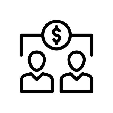 Saydam bir arkaplanda dolar vektör illüstrasyonu. Premium kalite semboller. Konsept ve grafik tasarım için ince çizgi simgesi..