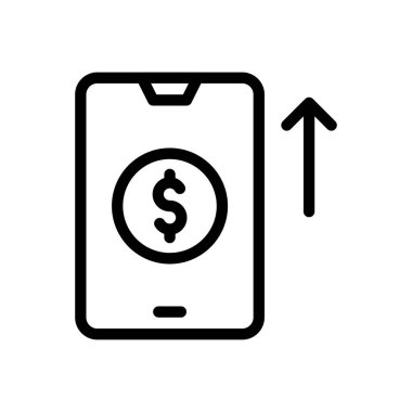 Saydam bir arkaplanda dolar vektör illüstrasyonu. Premium kalite semboller. Konsept ve grafik tasarım için ince çizgi simgesi..