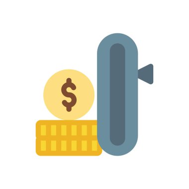 Saydam bir arkaplan üzerinde dolar vektör illüstrasyonu. Konsept ve grafik tasarımı için birinci sınıf kalite simgeler.. 