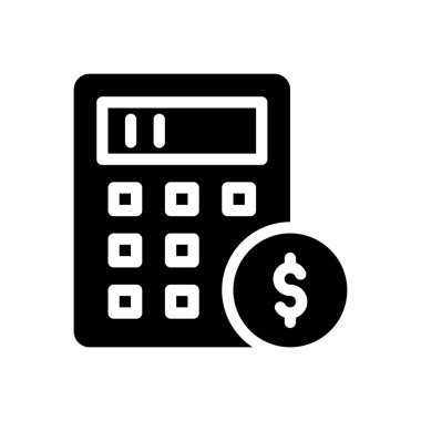 Şeffaf bir arkaplan üzerinde hesap makinesi vektör çizimi. Konsept ve grafik tasarımı için mükemmel kalite sembolleri..