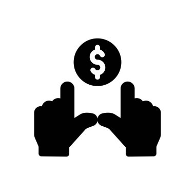 Saydam bir arkaplanda dolar vektör illüstrasyonu. Konsept ve grafik tasarım simgeleri için kaliteli semboller..