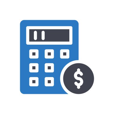 Şeffaf bir arkaplan üzerinde hesap makinesi vektör çizimi. Konsept ve grafik tasarımı için mükemmel kalite sembolleri..
