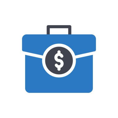 Şeffaf bir arkaplan üzerindeki portföy vektör çizimi. Konsept ve grafik tasarım için en iyi kalite sembolleri.. 