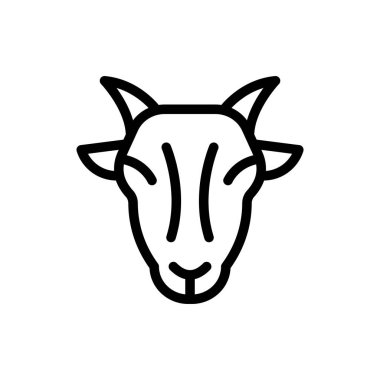 Şeffaf bir arkaplan üzerinde keçi vektör çizimi. Premium kalite semboller. Konsept ve grafik tasarım için ince çizgi simgesi. 