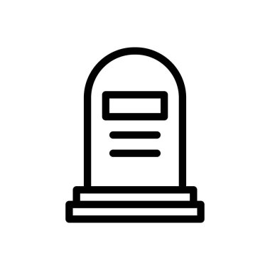 grave vector illustration on a transparent background.Premium quality symbols.Thin line icon for concept and graphic design.