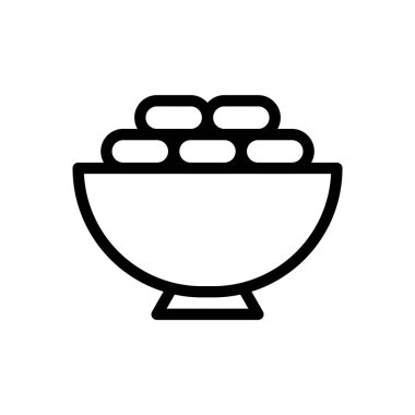 Şeffaf bir arkaplanda tatlı vektör çizimi. Premium kalite semboller. Konsept ve grafik tasarım için ince çizgi simgesi.