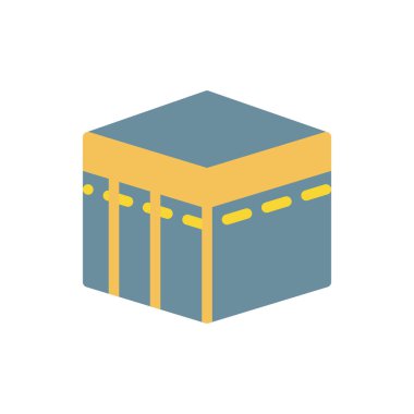 kaaba vector illustration on a transparent background.Premium quality symbols.Stroke icon for concept and graphic design.