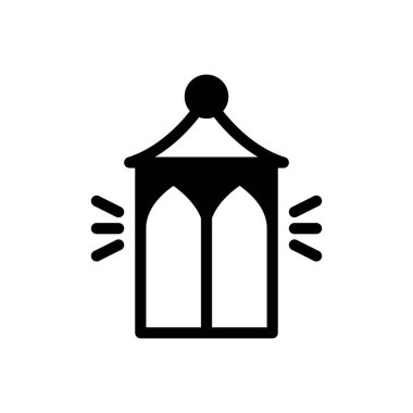 Şeffaf bir arkaplan üzerinde fener vektör çizimi. Konsept ve grafik tasarımı için birinci sınıf kalite semboller.. 