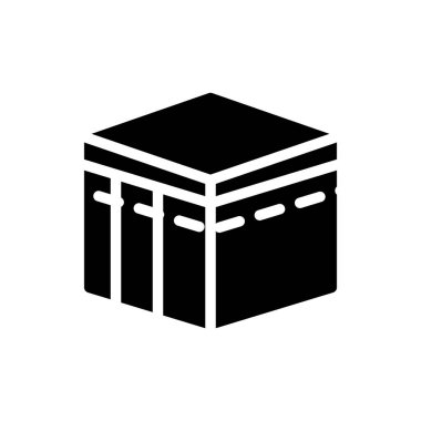Kaaba vector illustration on a transparent background.Premium quality symbols.Glyphs icon for concept and graphic design.