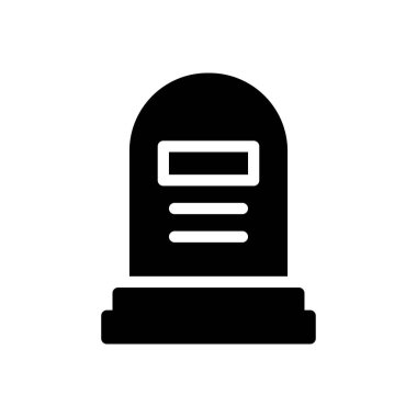 grave vector illustration on a transparent background.Premium quality symbols.Glyphs icon for concept and graphic design. 