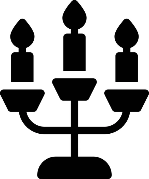 Candelabra Vector Illustration Transparent Background Premium Quality Symbols Glyphs Icon — Stok Vektör