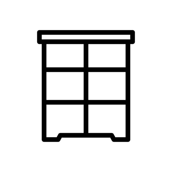 Schubladenvektorillustration Auf Transparentem Hintergrund Symbole Premium Qualität Thin Line Symbol — Stockvektor