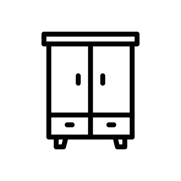 Cupboard Vector Illustration Transparent Background Premium Quality Symbols Thin Line — Stock Vector