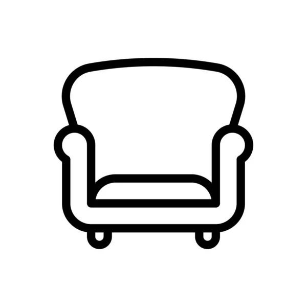 Sofa Vector Illustration Transparent Background Premium Quality Symbols Thin Line - Stok Vektor