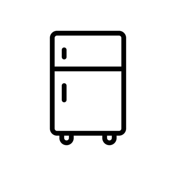 Refrigerator Vector Illustration Transparent Background Premium Quality Symbols Thin Line — Stockový vektor