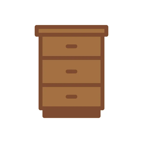 Cabinet Vector Illustration Transparent Background Premium Quality Symbols Stroke Icon — Stock Vector