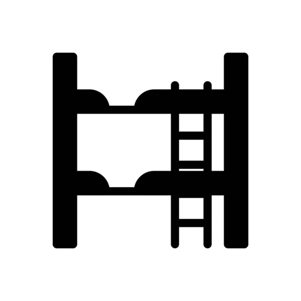 Doppelbett Vektorillustration Auf Transparentem Hintergrund Hochwertige Symbole Glyphen Symbol Für — Stockvektor