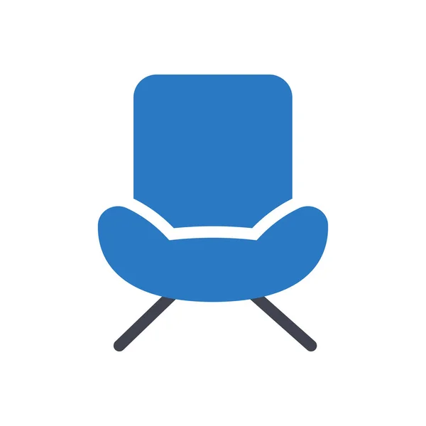 Şeffaf Bir Arkaplan Üzerinde Sandalye Vektör Illüstrasyonu Konsept Grafik Tasarım — Stok Vektör