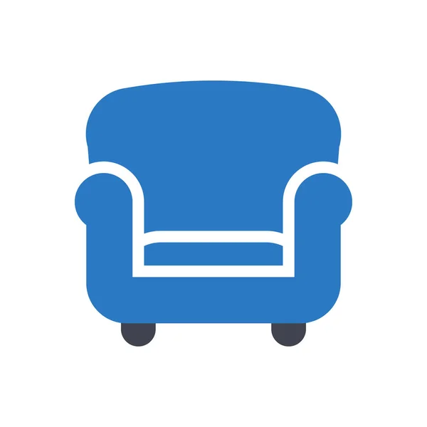 Sofa Vector Illustration Transparent Background Premium Quality Symbols Glyphs Icon — Stockvektor