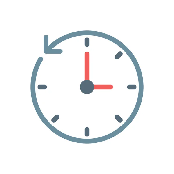 Clock Vector Illustration Transparent Background Premium Quality Symbols Stroke Icon — Archivo Imágenes Vectoriales