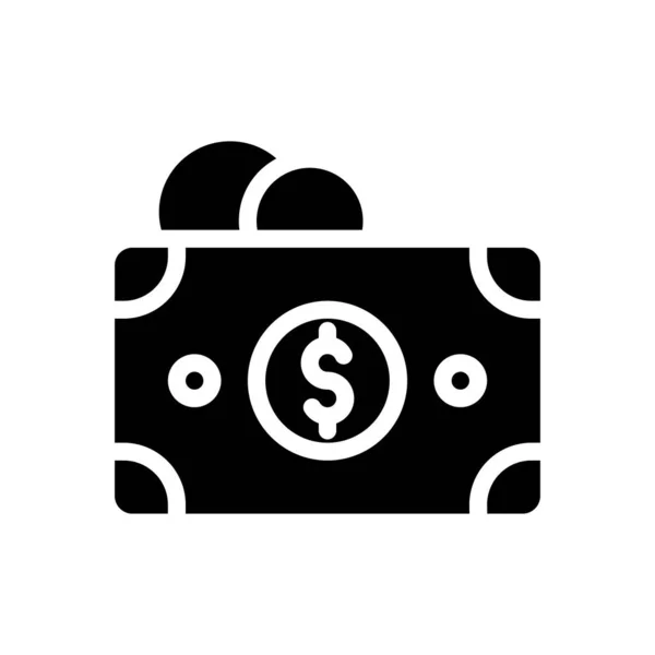 Cash Vector Illustration Transparent Background Premium Quality Symbols Glyphs Icon — ストックベクタ