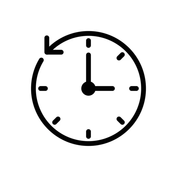 Clock Vector Illustration Transparent Background Premium Quality Symbols Glyphs Icon — Stock vektor