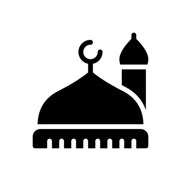 Ilustración Vectorial Mezquita Sobre Fondo Transparente Símbolos Calidad Premium Icono — Archivo Imágenes Vectoriales