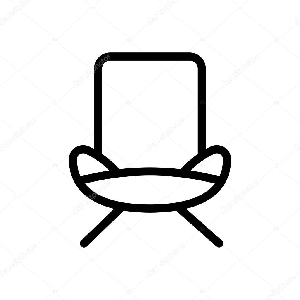 chair vector illustration on a transparent background.Premium quality symbols.Thin line icon for concept and graphic design. 