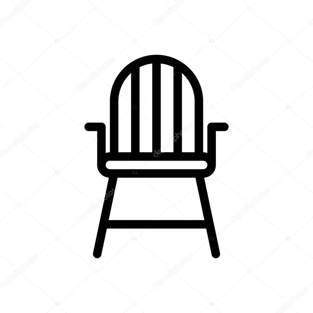 chair vector illustration on a transparent background.Premium quality symbols.Thin line icon for concept and graphic design.