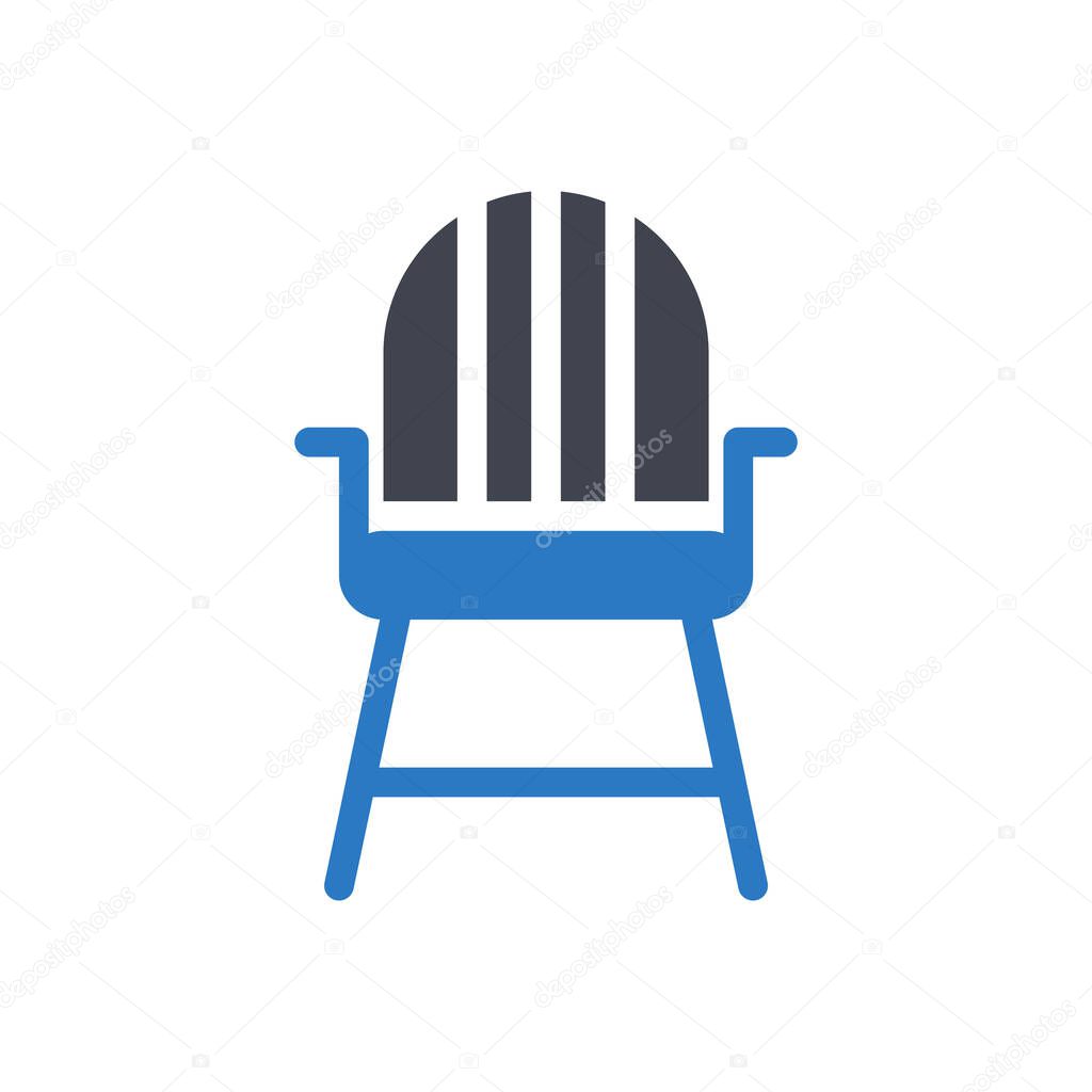 chair vector illustration on a transparent background.Premium quality symbols.Glyphs icon for concept and graphic design.