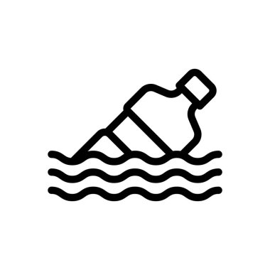 Şeffaf bir arkaplan üzerinde su vektörü çizimi. Premium kalite semboller. Konsept ve grafik tasarım için ince çizgi simgesi.