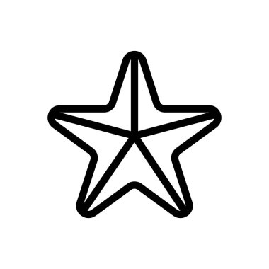 Şeffaf bir arkaplan üzerinde deniz yıldızı vektör çizimi. Premium kalite semboller. Konsept ve grafik tasarım için ince çizgi simgesi.