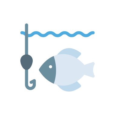 Şeffaf bir arkaplan üzerinde balık vektör çizimi. Konsept ve grafik tasarım için özel kalite simgeleri.. 