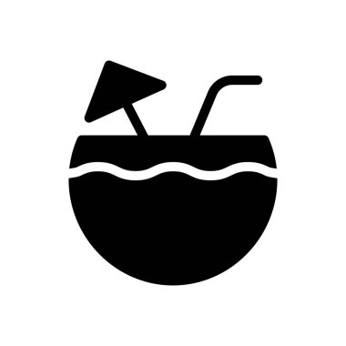 Şeffaf bir arkaplan üzerinde hindistan cevizi vektörü çizimi. Konsept ve grafik tasarımı için özel kalite semboller.. 