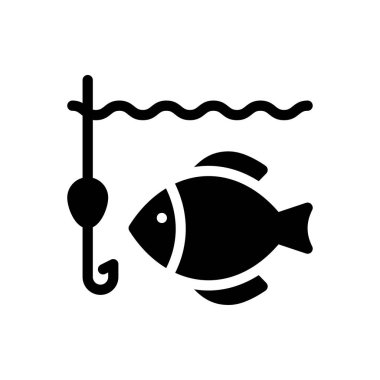 Şeffaf bir arkaplanda balık vektör çizimi. Konsept ve grafik tasarım simgeleri.. 