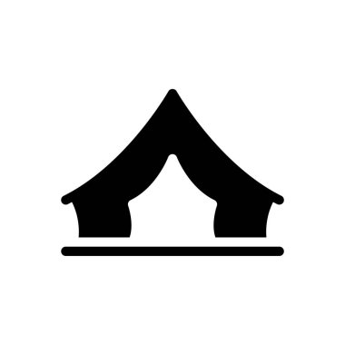 Şeffaf bir arkaplan üzerinde çadır vektör çizimi. Konsept ve grafik tasarımı için özel kalite semboller..