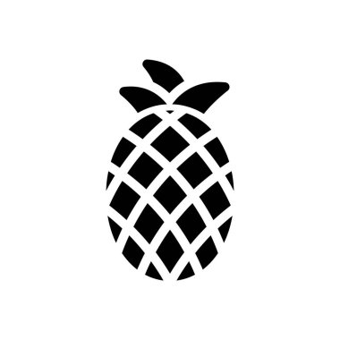 Şeffaf bir arkaplan üzerinde ananas vektör çizimi. Konsept ve grafik tasarımı için özel kalite semboller.. 