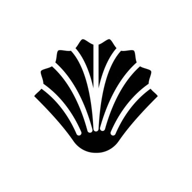 şeffaf bir arkaplan üzerinde deniz kabuğu vektör çizimi. Konsept ve grafik tasarımı için özel kalite semboller.. 