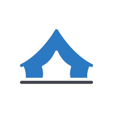 Şeffaf bir arkaplan üzerinde çadır vektör çizimi. Konsept ve grafik tasarımı için özel kalite semboller..