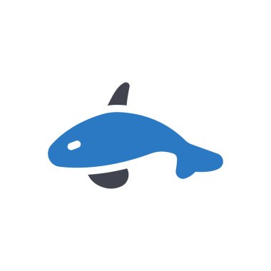 Şeffaf bir arkaplanda balık vektör çizimi. Konsept ve grafik tasarım simgeleri..