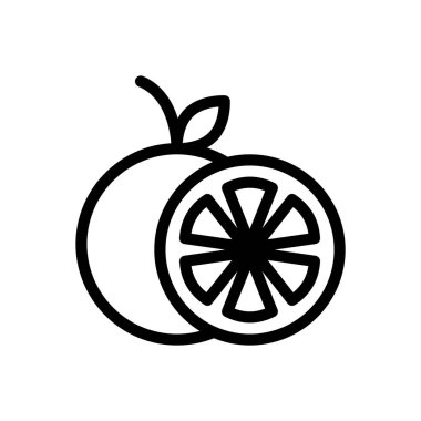 Şeffaf bir arkaplan üzerinde turuncu vektör çizimi. Konsept ve grafik tasarım için ince çizgi simgesi..