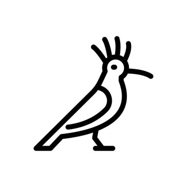 hoopoe vector illustration on a transparent background.Premium quality symbols.Thin line icon for concept and graphic design.