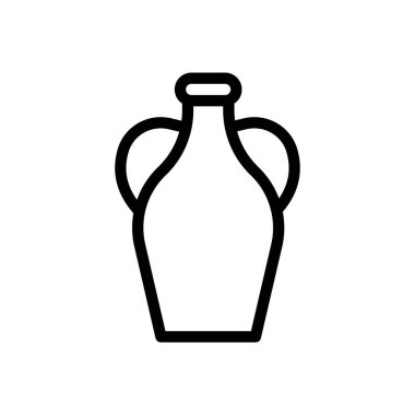 Şeffaf bir arkaplan üzerinde şişe vektör çizimi. Premium kalite semboller. Konsept ve grafik tasarım için ince çizgi simgesi.