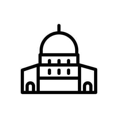 Jerusalem vector illustration on a transparent background.Premium quality symbols.Thin line icon for concept and graphic design. 