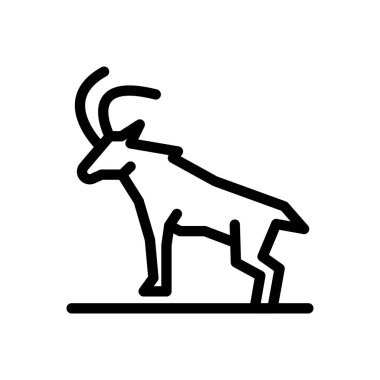 Şeffaf bir arkaplan üzerinde keçi vektör çizimi. Premium kalite semboller. Konsept ve grafik tasarım için ince çizgi simgesi.