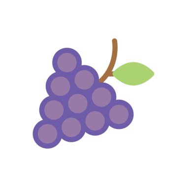 Şeffaf bir arkaplan üzerinde üzüm vektör illüstrasyonu. Konsept ve grafik tasarımı için birinci sınıf kalite simgeler.. 