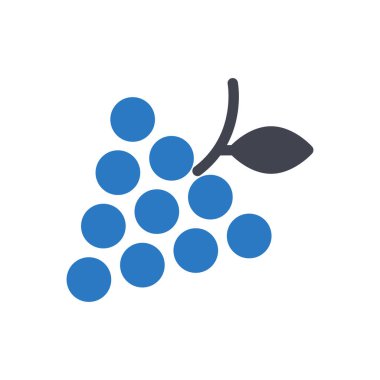 Şeffaf bir arkaplan üzerinde üzüm vektör illüstrasyonu. Konsept ve grafik tasarımı için kaliteli semboller..