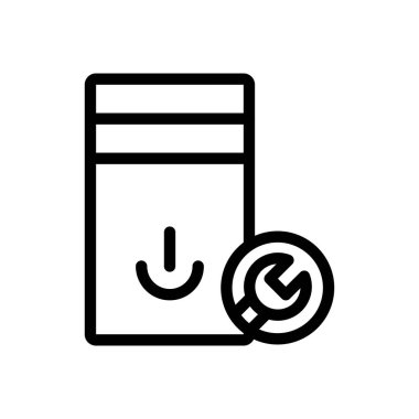 Şeffaf bir arkaplan üzerinde PC vektör çizimi. Premium kalite sembolleri. Konsept ve grafik tasarım için ince çizgi simgesi.