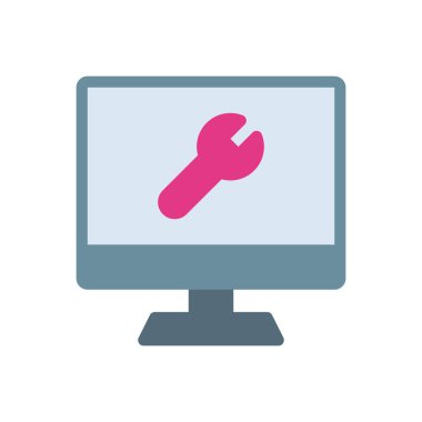 Şeffaf bir arkaplan üzerinde ekran vektör çizimi. Konsept ve grafik tasarım için özel kalite simgeleri.. 